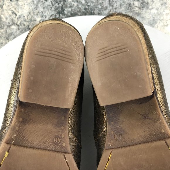 Coque Terra Women's SIze 40 Gold Metallic Zipper Detail Block Heel Ankle Booties - Picture 12 of 15